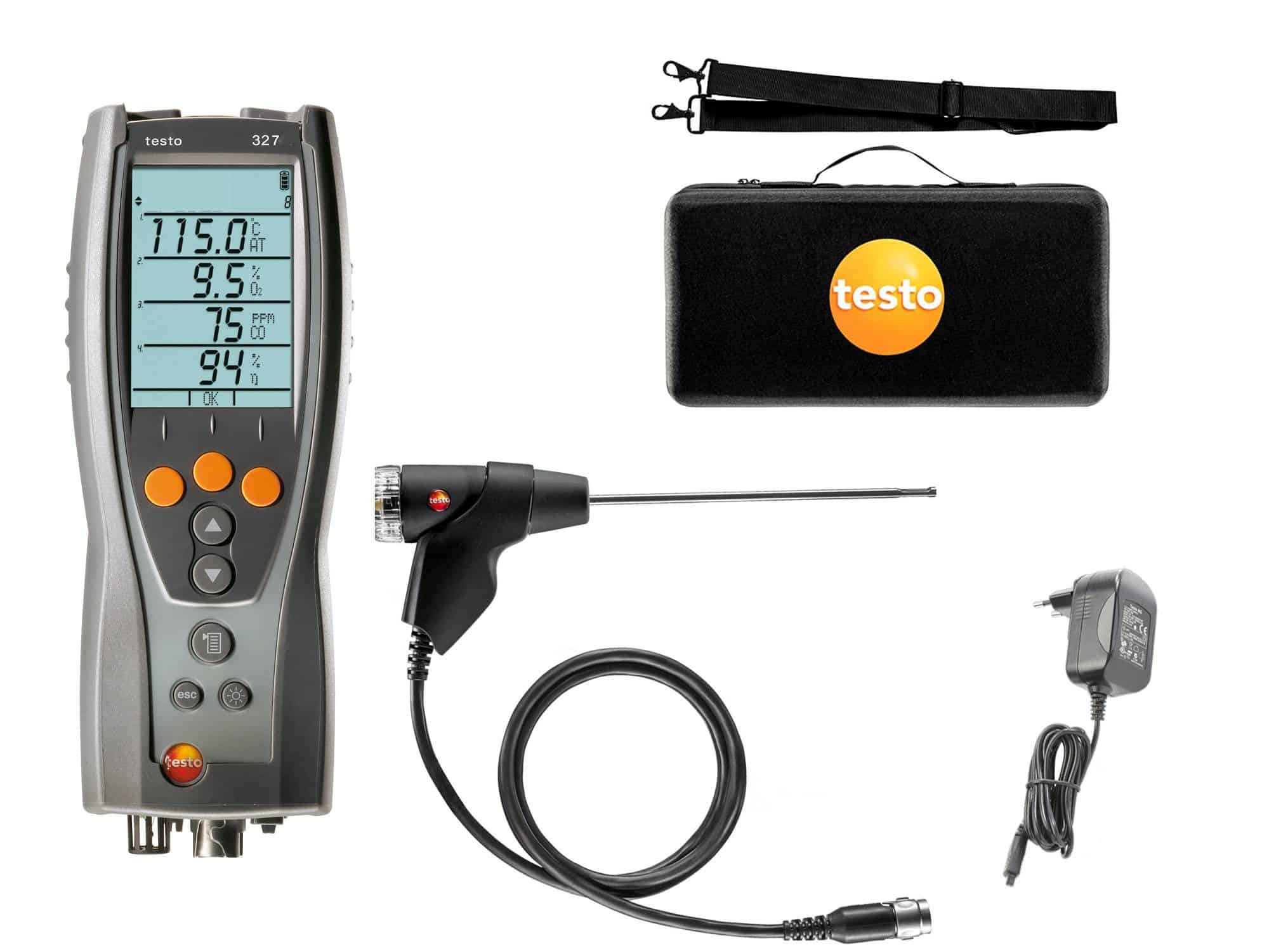 testo 327 - Standard Kit (+316i gas leak detector) - testo 327 - Flue Gas Analyser (standard kit + 316i gas leak detector)