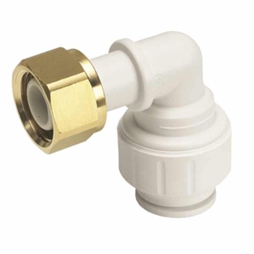 Speedfit White Bent Tap Connector 15x1/2"