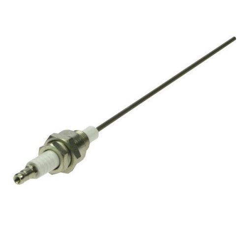 Anglo Nordic Lodge 5709 wire electrode, 200 mm long, featuring a straight metal rod with ceramic insulation and terminal connection, designed for use in gas appliances for ignition or flame sensing.
