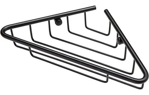 Red 1-Tier Corner Shower Caddy - Black