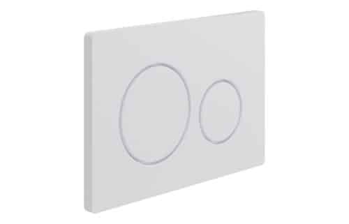 Round Push Button Flushplate - White