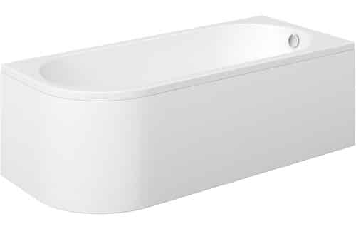 Ayers J Shape 1500x725x600mm 0TH Bath w/Legs (RH)