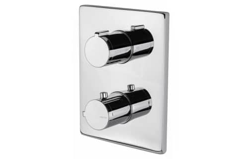 Vema Rectangular Two Outlet Thermostatic Mixer Valve
