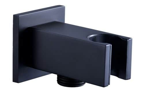 Yosemite Square Handset Wall Bracket with Wall Outlet - Matt Black