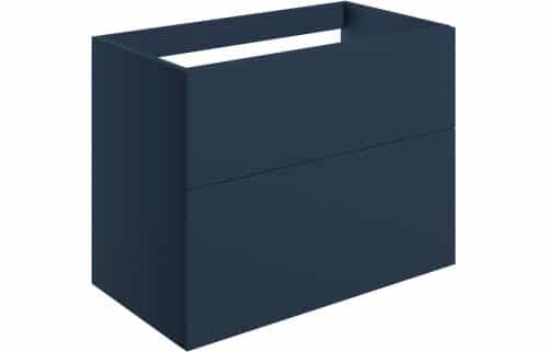 Horseshoe Bend 790mm Wall Hung 2 Drawer Basin Unit (No Top) - Matt Deep Blue