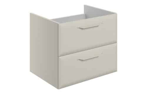 Penni 600mm Wall Hung 2 Drawer Basin Unit (No Top) - Matt Latte