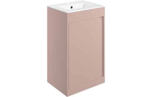 Balancing 510mm Floor Standing Unit Inc. Basin - Matt Antique Rose