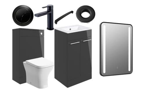 Moai 510mm F/S Furniture Pack - Anthracite Gloss w/Black Finishes