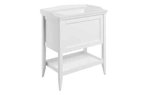 Gracie 800mm Floor Standing 1 Drawer Basin Unit w/Basin - Matt White