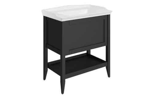 Gracie 800mm Floor Standing 1 Drawer Basin Unit w/Basin - Matt Anthracite