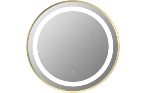Trivor 600mm Round Front-Lit LED Mirror - Brushed Brass