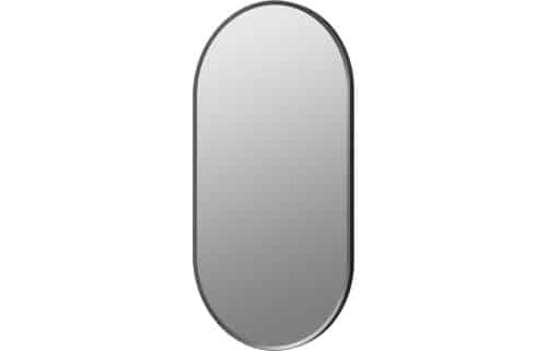 Diran 800x400mm Oblong Mirror - Matt Black
