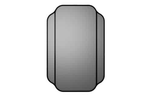 Sofia 600x900mm Rectangle Mirror - Black
