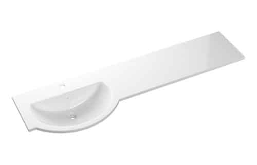 1544mm Standard Round One-Piece Basin & Overflow Ring - Left Hand