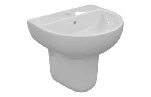Arkansas 450x400mm 1TH Basin & Semi Pedestal