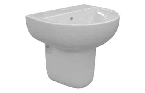Arkansas 550x400mm 1TH Basin & Semi Pedestal