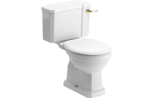 Benue Close Coupled WC & Soft Close Seat w/Br.Brass Finishes