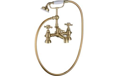 Tamar Bath/Shower Mixer & Shower Kit - Brushed Brass