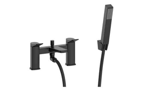 Esk Bath/Shower Mixer & Bracket - Matt Black