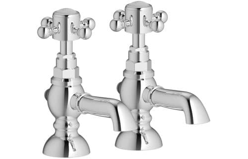 Tamar Basin Pillar Taps - Chrome