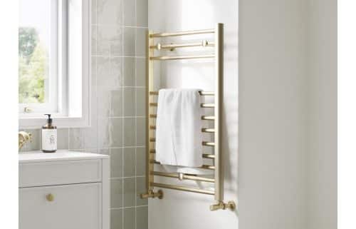 Erebus Straight 30mm Ladder Radiator (500x1600x30mm) - Brushed Brass