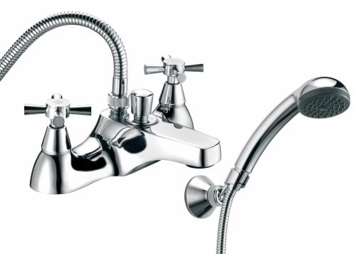 Milan deck mounted bath shower mixer