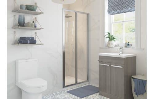 Forni 700mm Bi-fold Door - Chrome