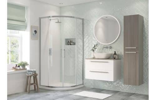 Canin 1000mm 2 Door Quadrant - Chrome
