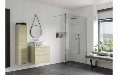 Montasio Optional 300mm Wetroom Splash Panel - Chrome