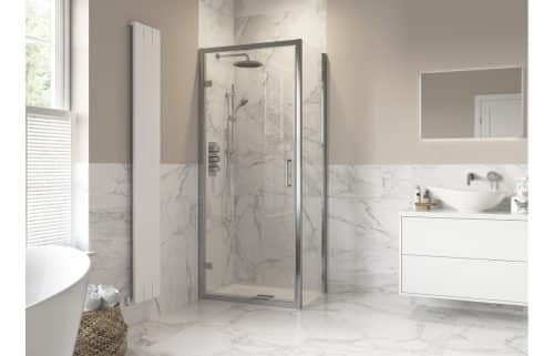 Montasio 900mm Hinged Door Side Panel - Chrome