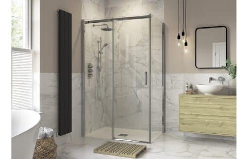 Montasio 900mm Sliding Door Side Panel - Chrome