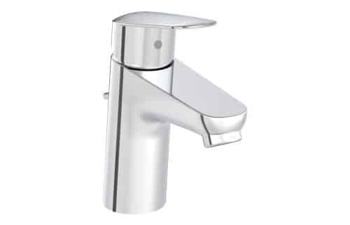 VitrA Flow Round Basin Mixer w/Waste Lever - Chrome