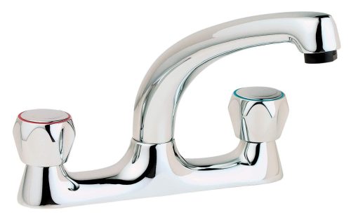 Profile deck mounted sink mixer