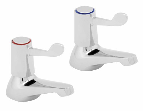 Lever action bath taps