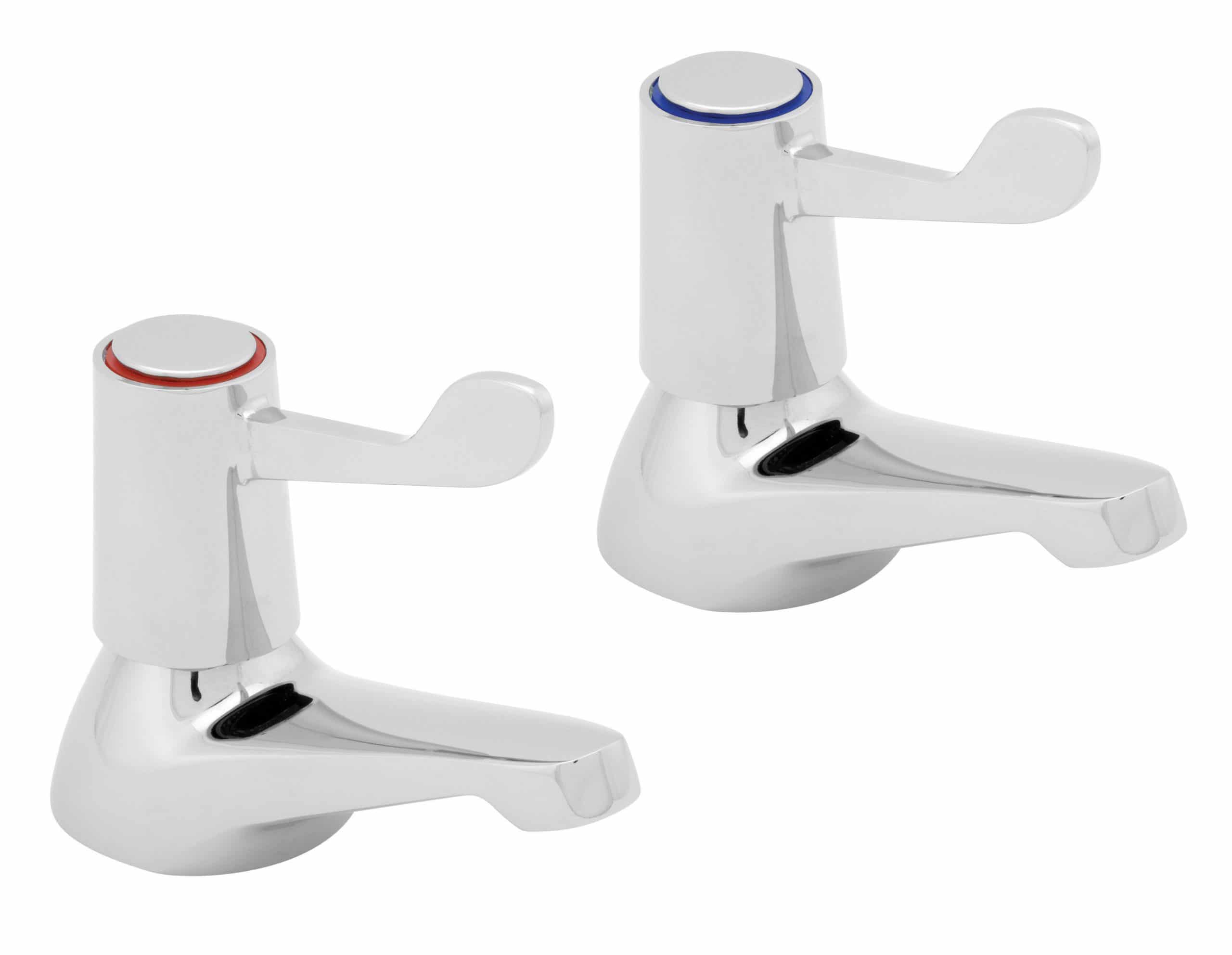 Lever action bath taps