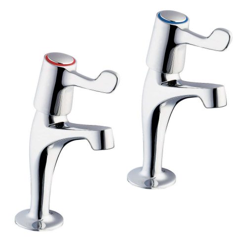Lever action sink taps