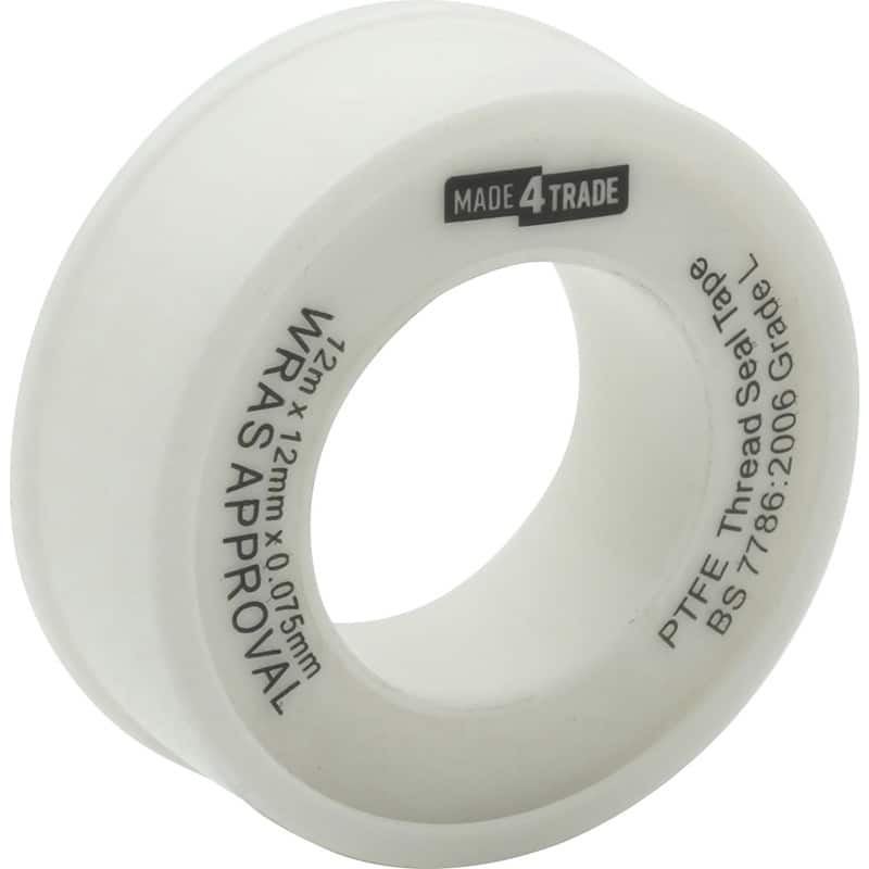Standard 12mm x 12M PTFE Thread Seal Tape (Pack Of 10)